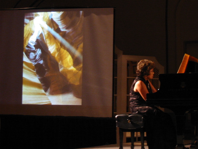 Vicki Bragin performing E. L. Bearer's new composition, 